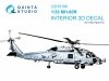 Quinta Studio QD35166 МН-60R Seahawk 3D-Printed & coloured Interior on decal paper (Kitty Hawk) 1/35